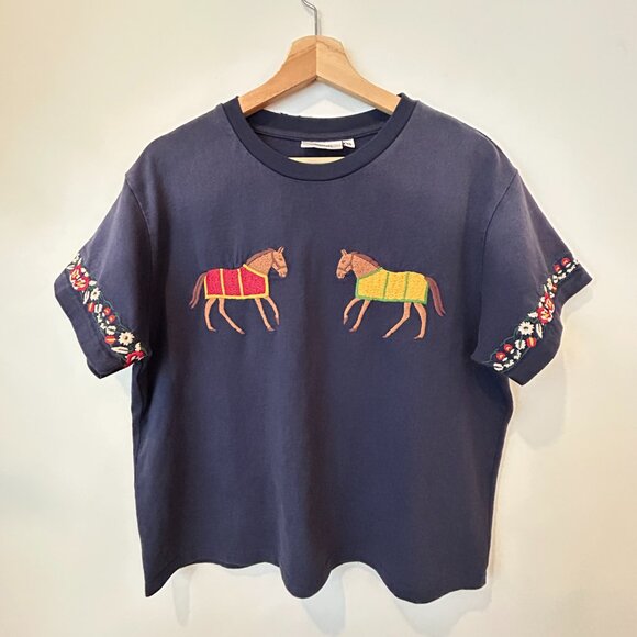 Found Horse Equine Tee in Vintage Navy, Size XS - Picture 5 of 13